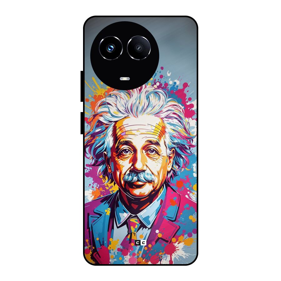 Einstein illustration Metal Back Case for Realme 11X