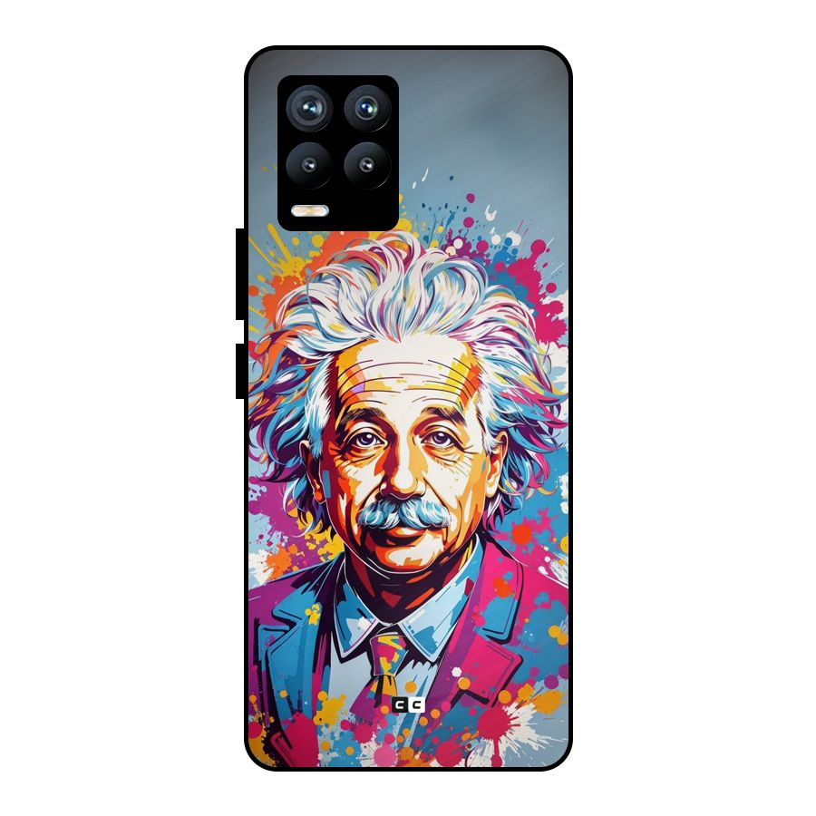 Einstein illustration Metal Back Case for Realme 8