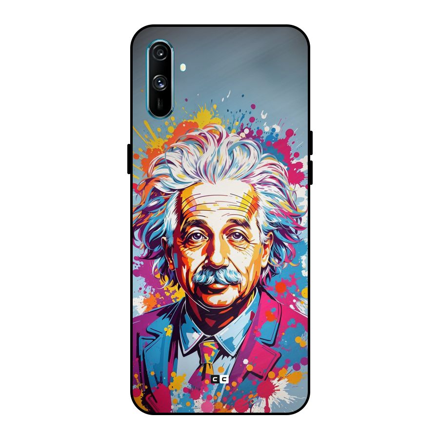 Einstein illustration Metal Back Case for Realme C3