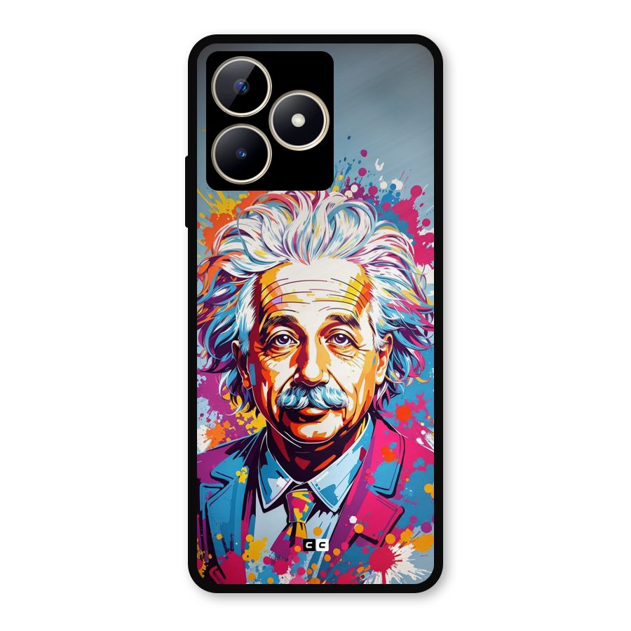 Einstein illustration Metal Back Case for Realme C53