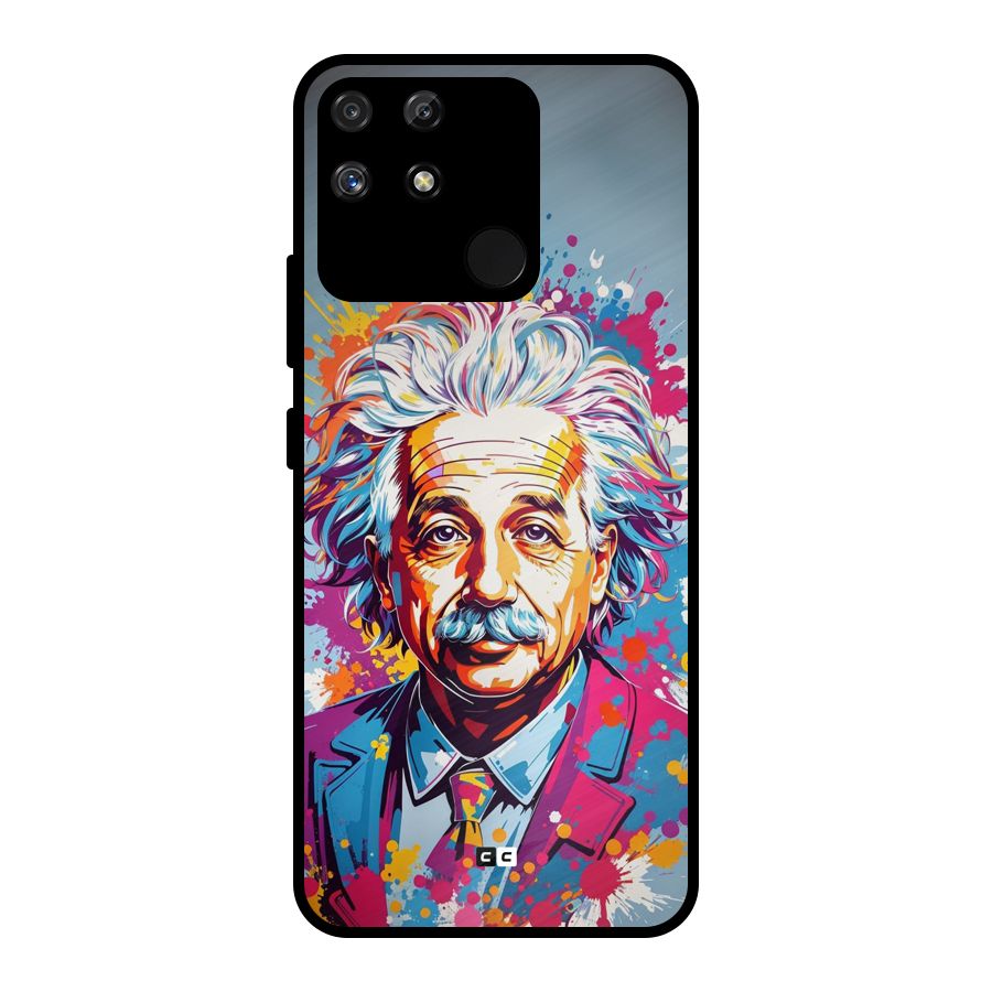 Einstein illustration Metal Back Case for Realme Narzo 50A