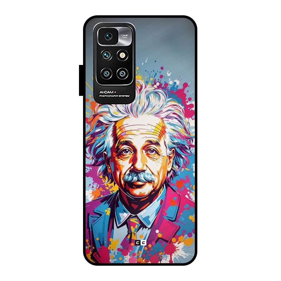 Einstein illustration Metal Back Case for Redmi 10 Prime