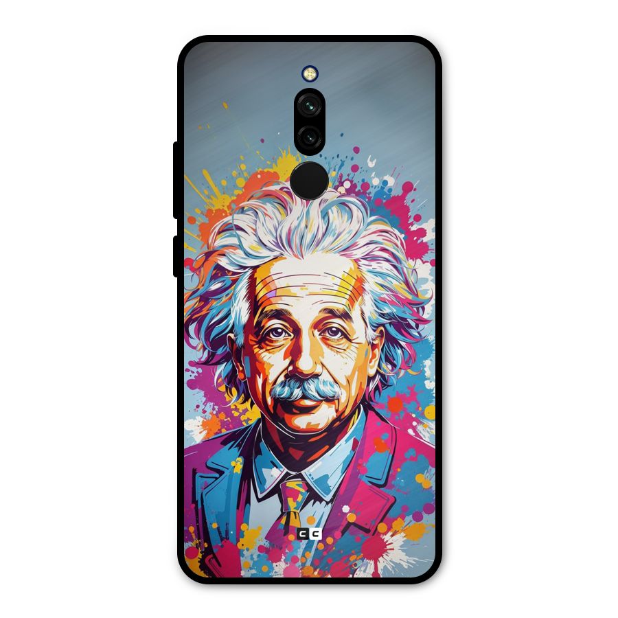 Einstein illustration Metal Back Case for Redmi 8