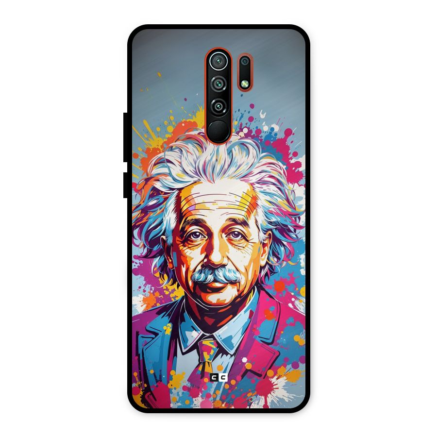 Einstein illustration Metal Back Case for Redmi 9 Prime