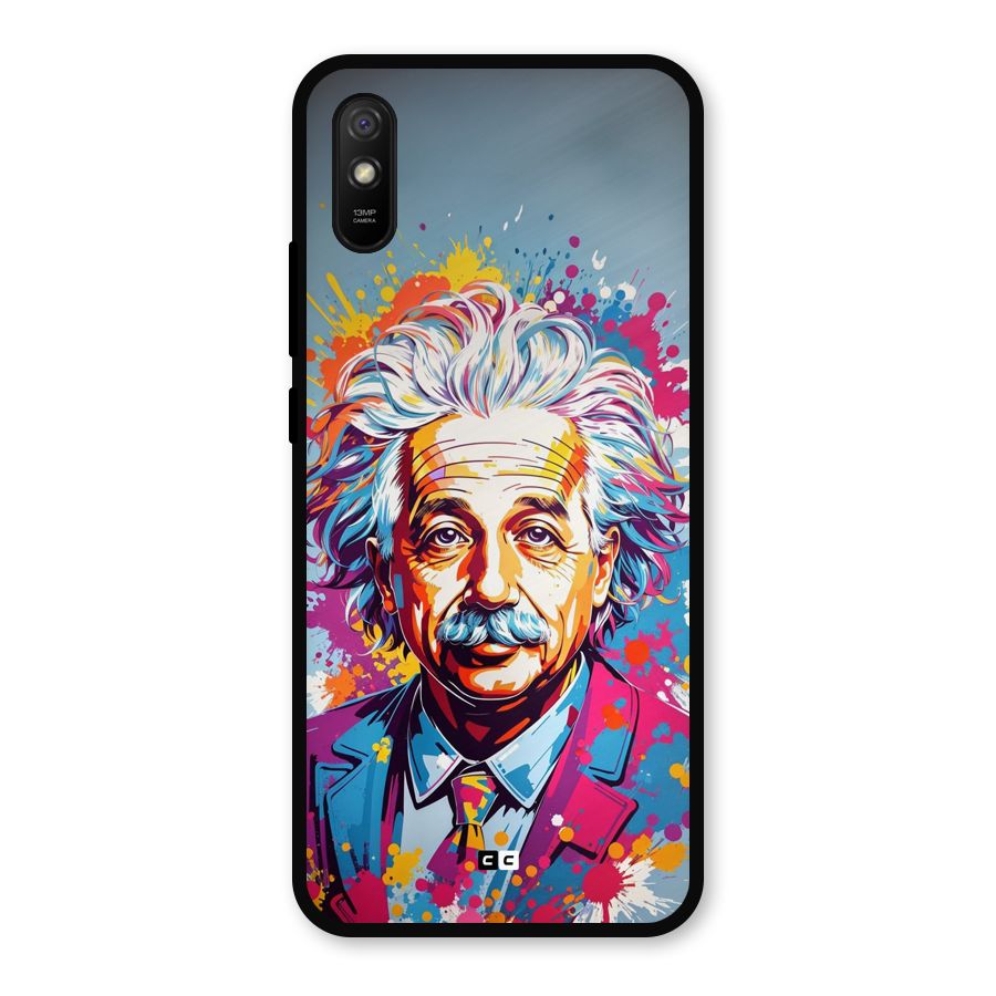 Einstein illustration Metal Back Case for Redmi 9i