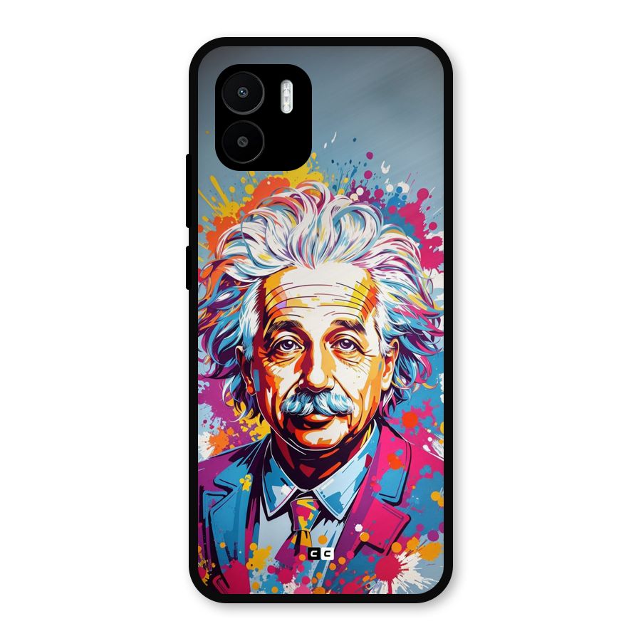 Einstein illustration Metal Back Case for Redmi A1