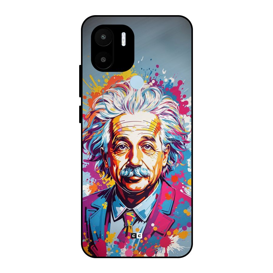 Einstein illustration Metal Back Case for Redmi A1 Plus
