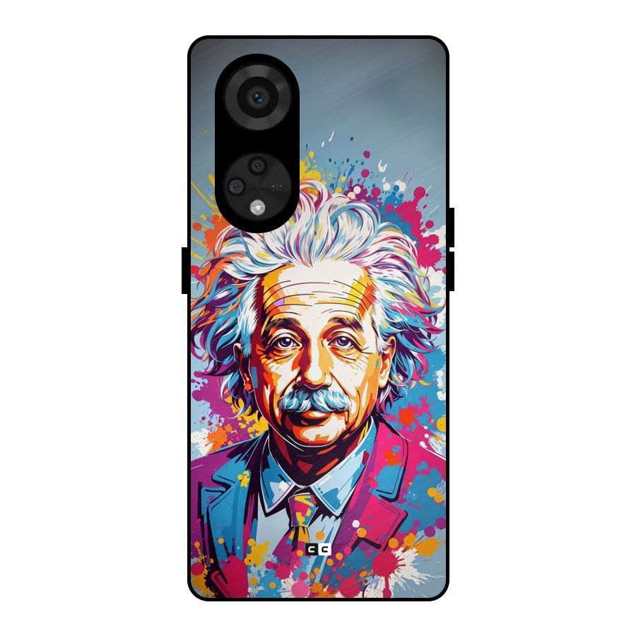 Einstein illustration Metal Back Case for Reno8 T 5G