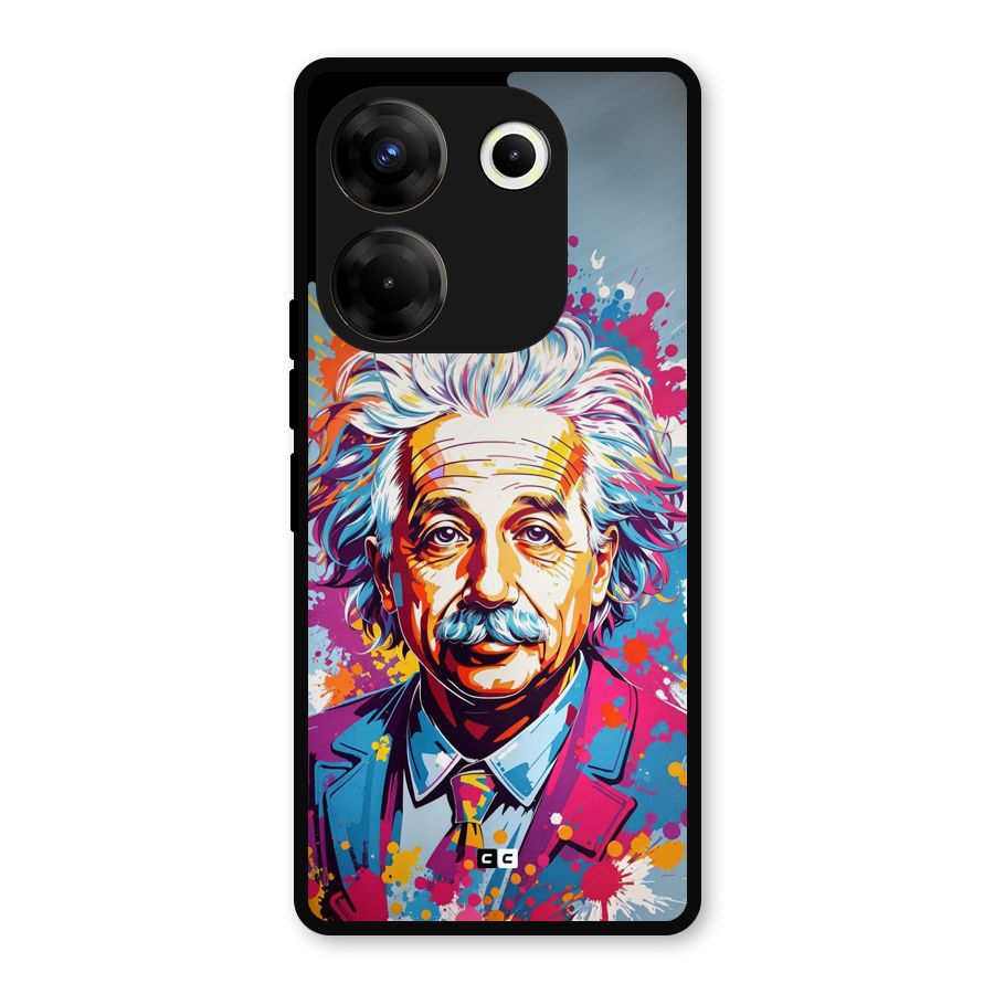 Einstein illustration Metal Back Case for Tecno Camon 20 Pro