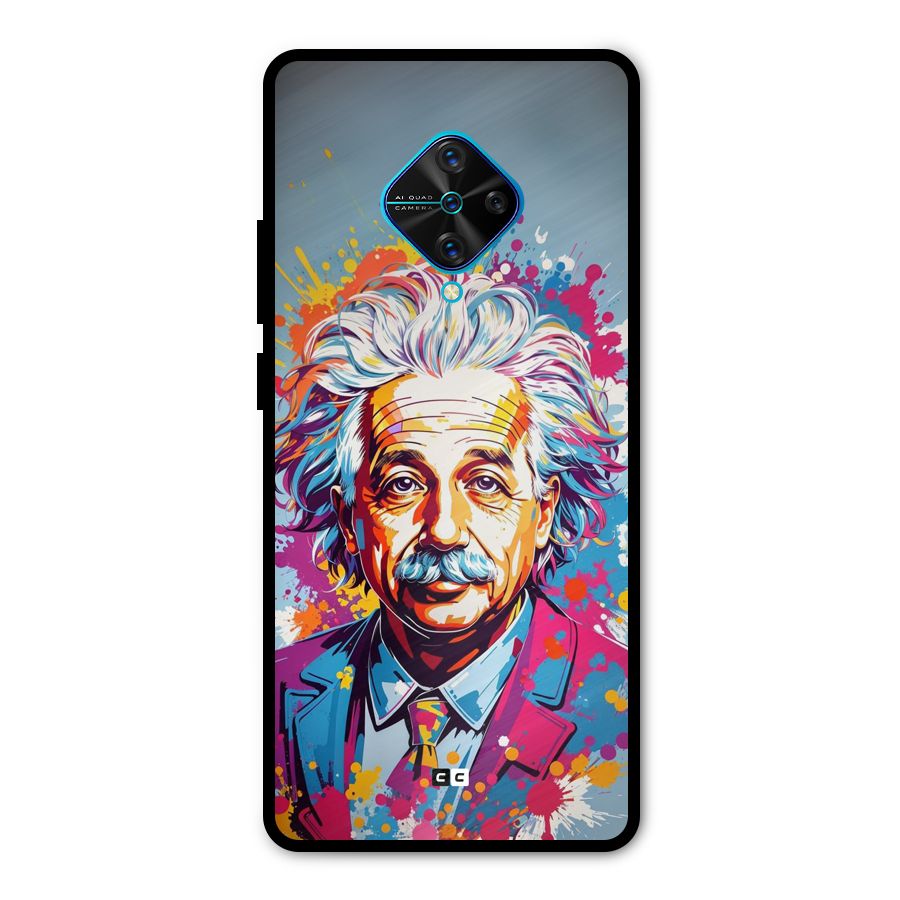 Einstein illustration Metal Back Case for Vivo S1 Pro