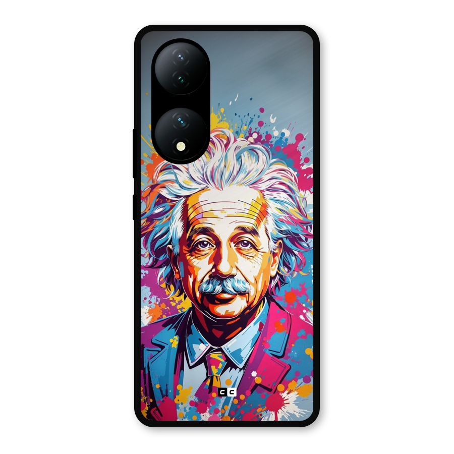 Einstein illustration Metal Back Case for Vivo T2