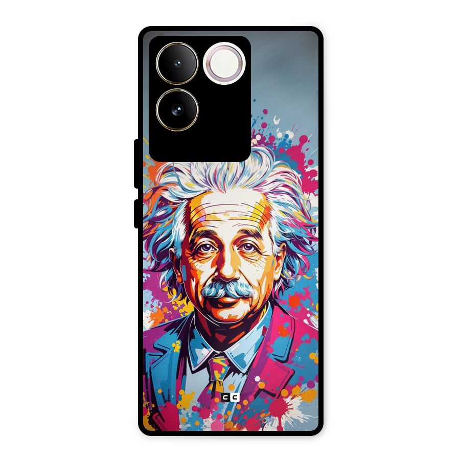 Einstein illustration Metal Back Case for Vivo T2 Pro