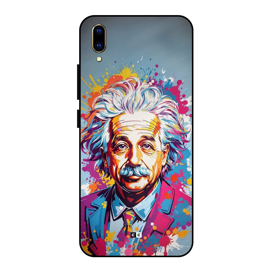 Einstein illustration Metal Back Case for Vivo V11 Pro