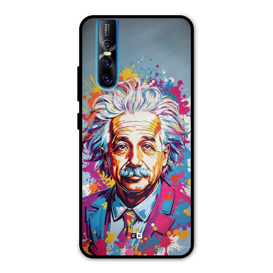 Einstein illustration Metal Back Case for Vivo V15 Pro