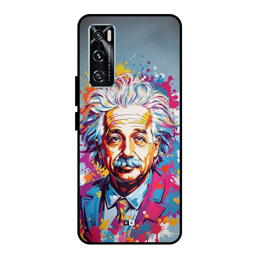 Einstein illustration Metal Back Case for Vivo V20 SE