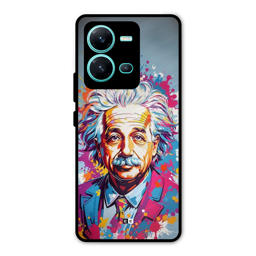 Einstein illustration Metal Back Case for Vivo V25