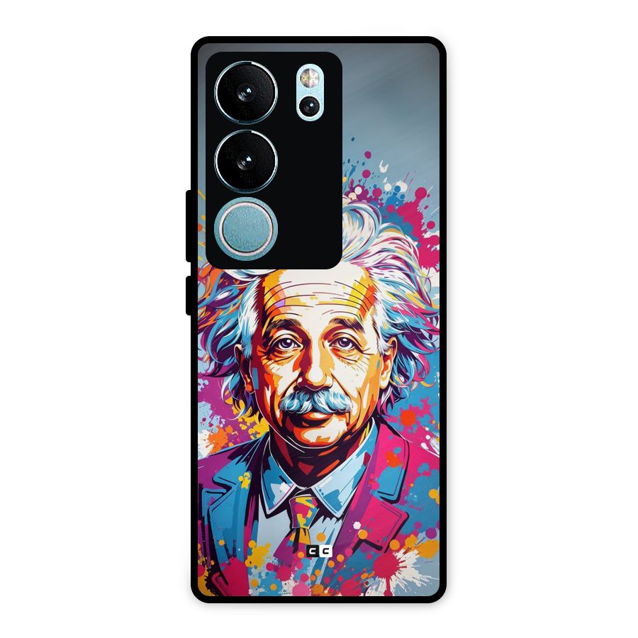 Einstein illustration Metal Back Case for Vivo V29 Pro