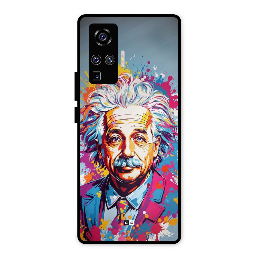 Einstein illustration Metal Back Case for Vivo X50 Pro