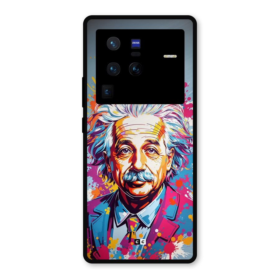 Einstein illustration Metal Back Case for Vivo X80 Pro