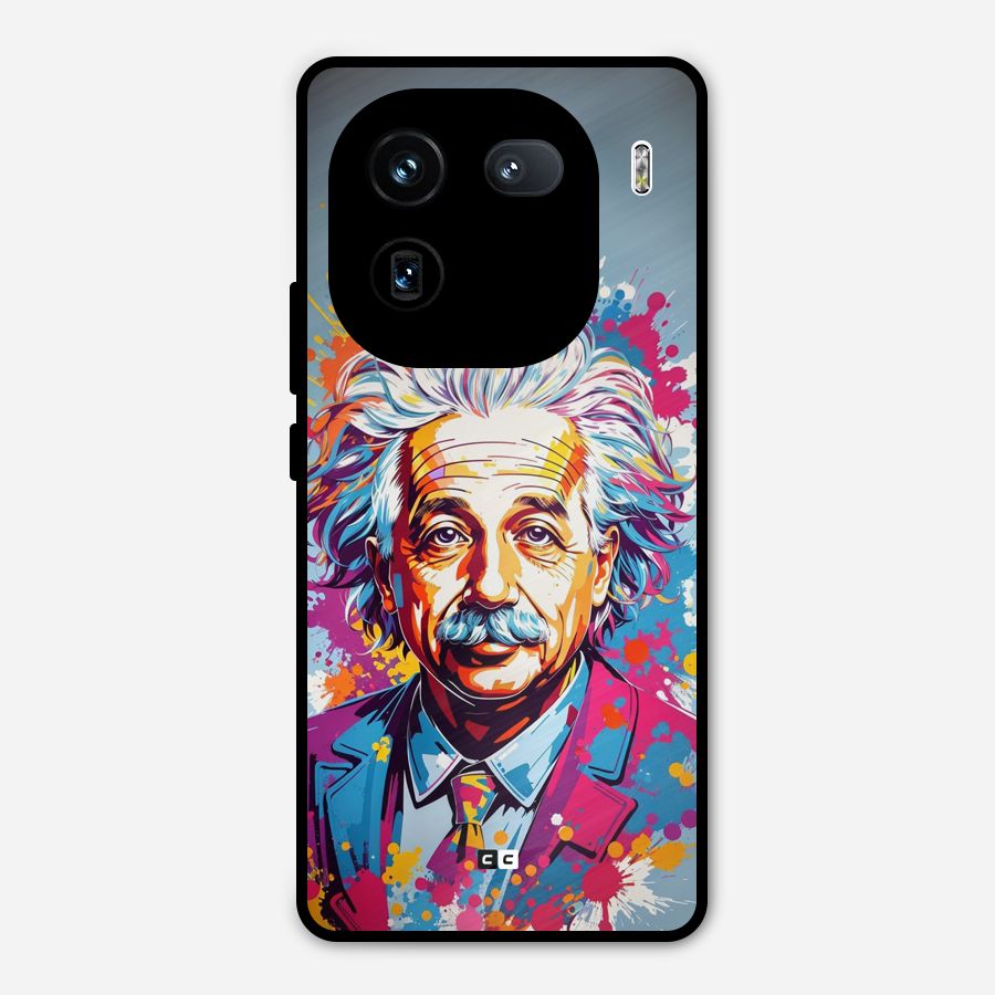 Einstein illustration Metal Back Case for iQOO 12