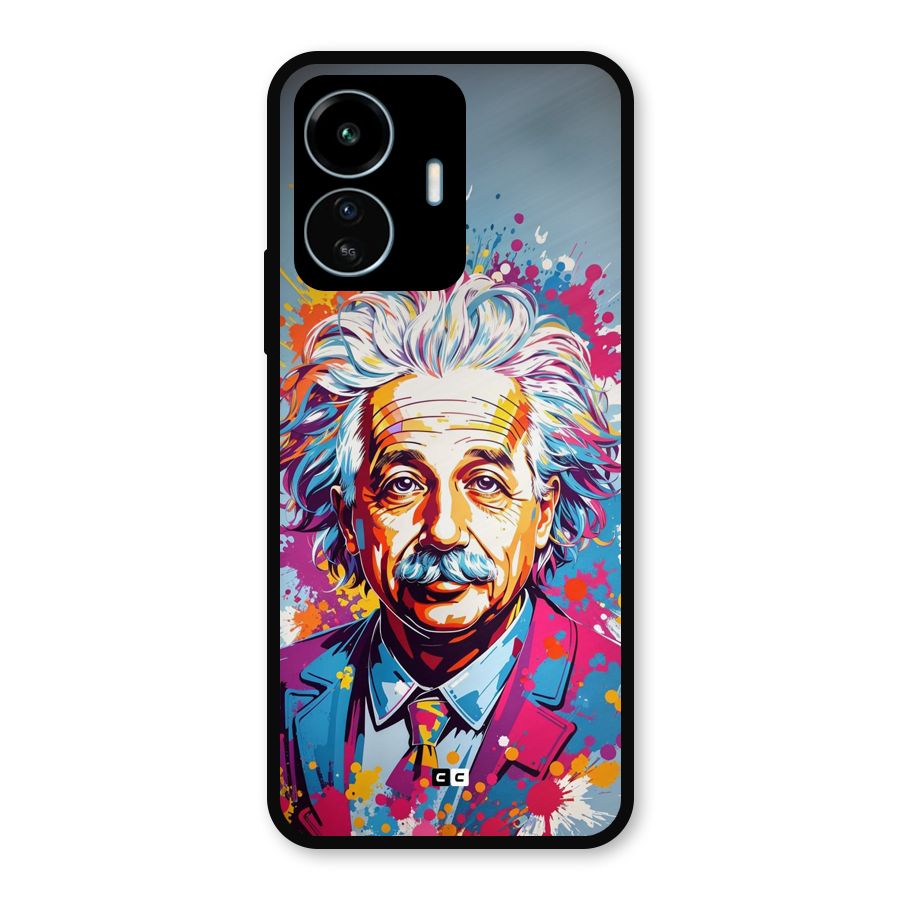 Einstein illustration Metal Back Case for vivo iQOO Z6 Lite 5G