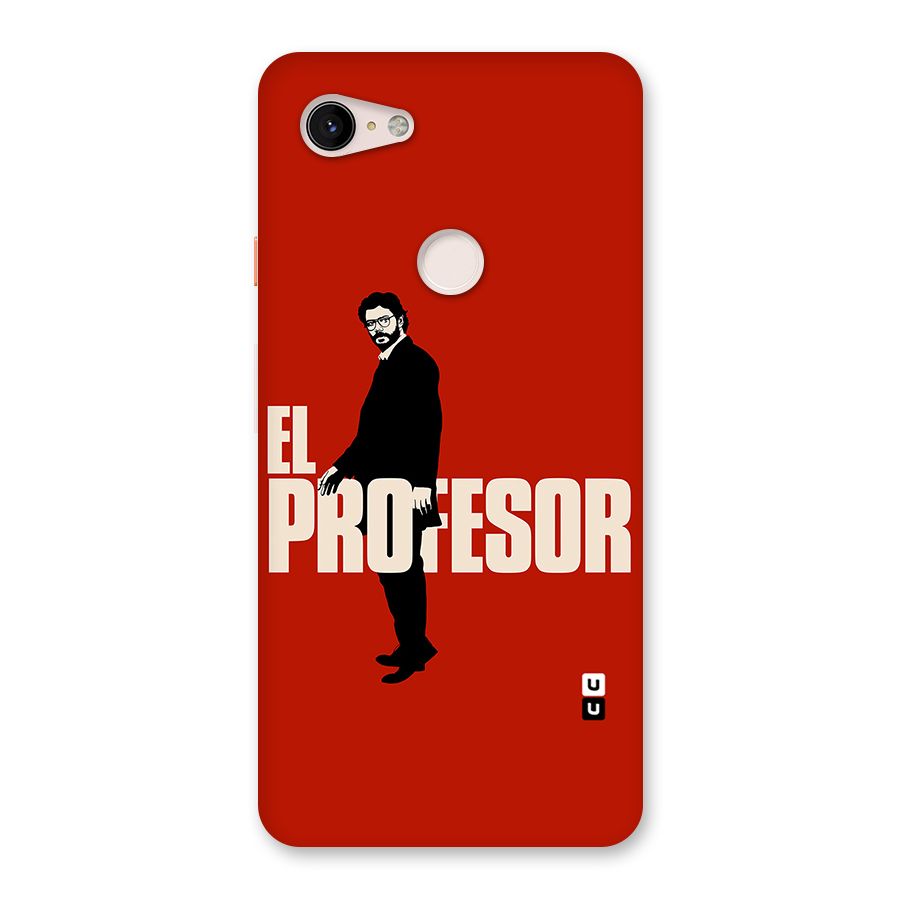 El Profesor Minimalist Back Case for Google Pixel 3 XL