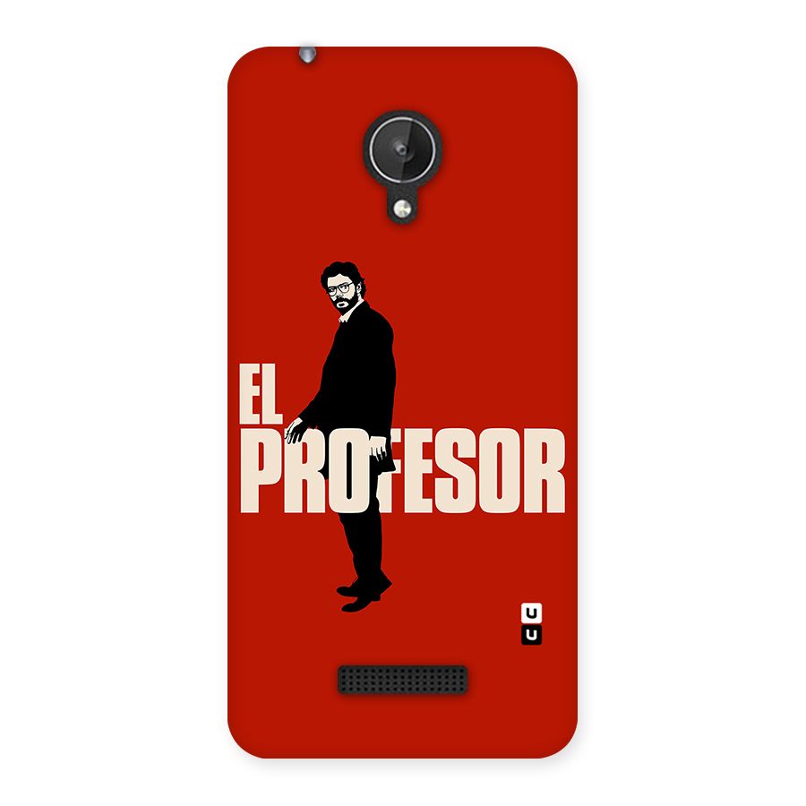 El Profesor Minimalist Back Case for Micromax Canvas Spark Q380