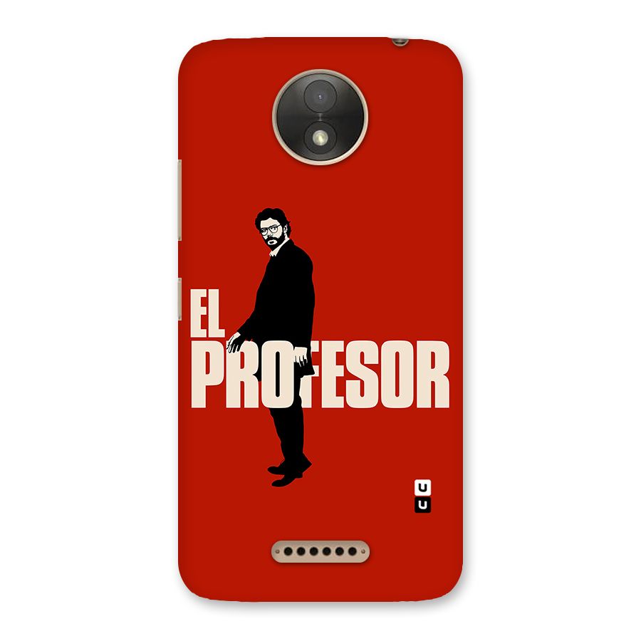 El Profesor Minimalist Back Case for Moto C Plus