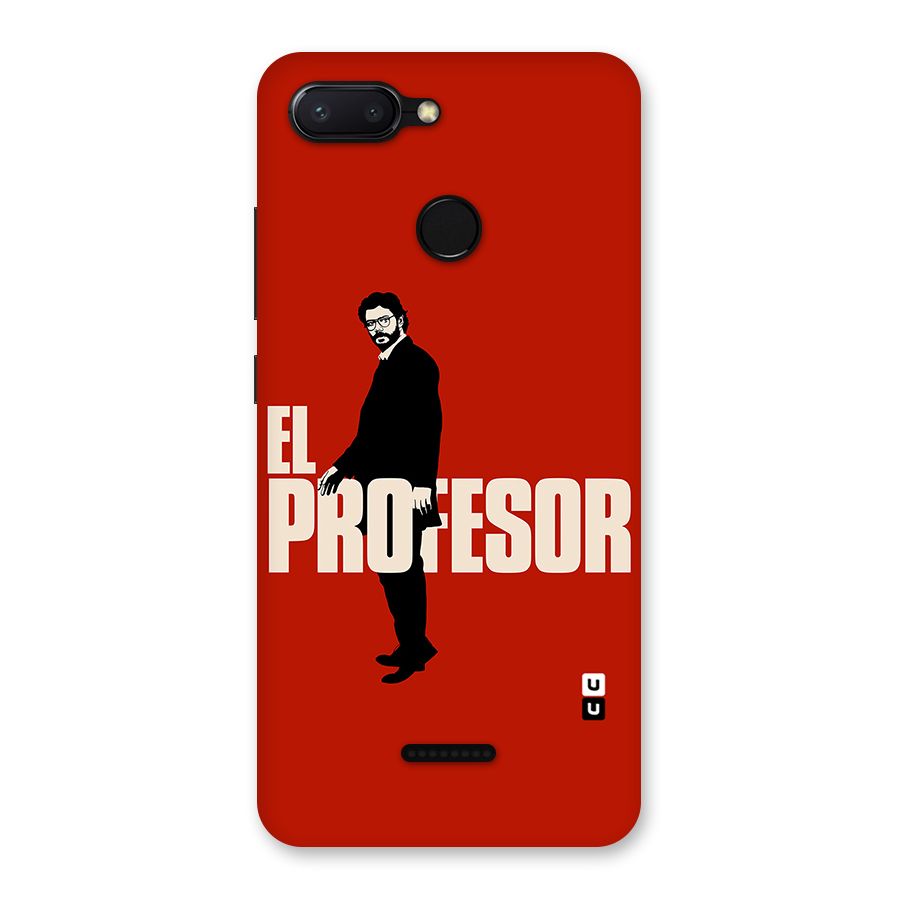 El Profesor Minimalist Back Case for Redmi 6