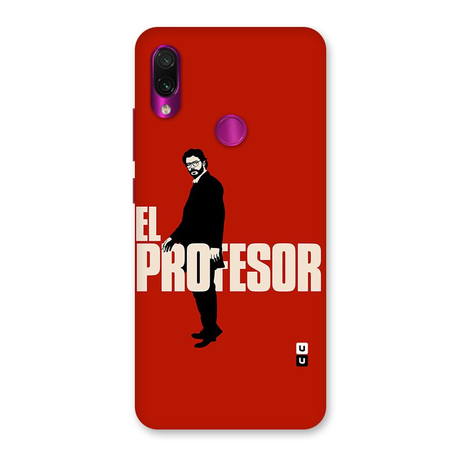 El Profesor Minimalist Back Case for Redmi Note 7 Pro