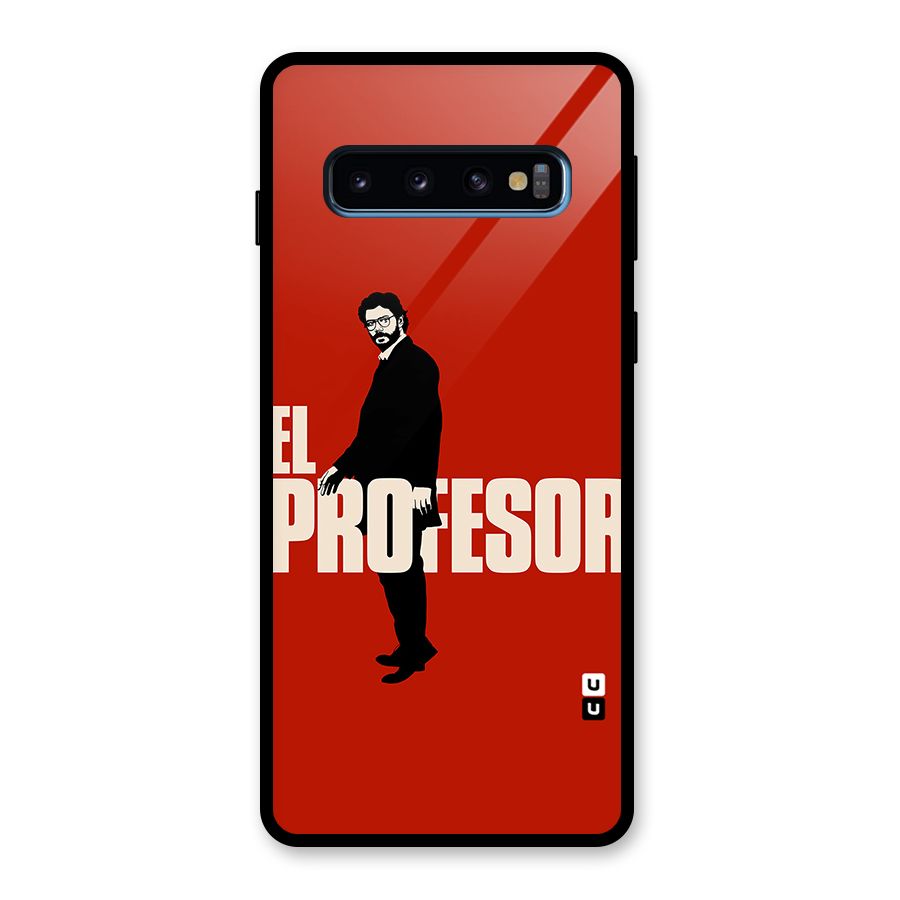 El Profesor Minimalist Glass Back Case for Galaxy S10