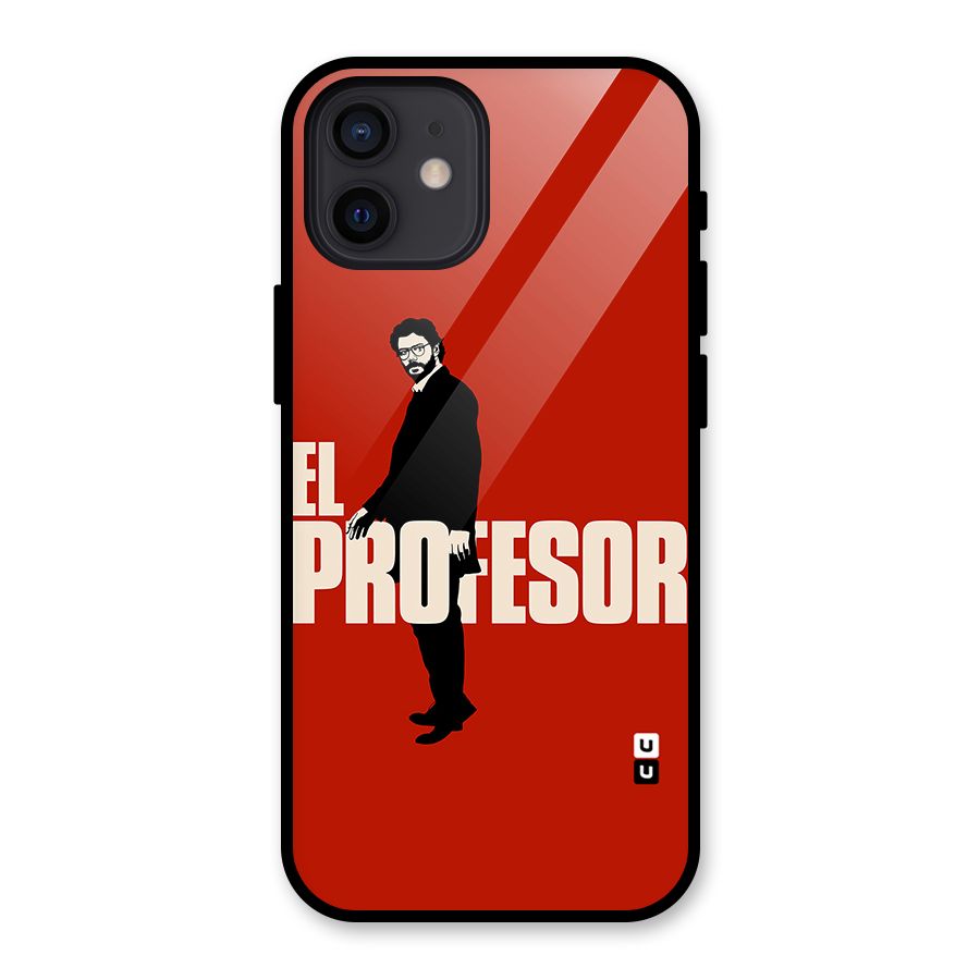 El Profesor Minimalist Glass Back Case for iPhone 12
