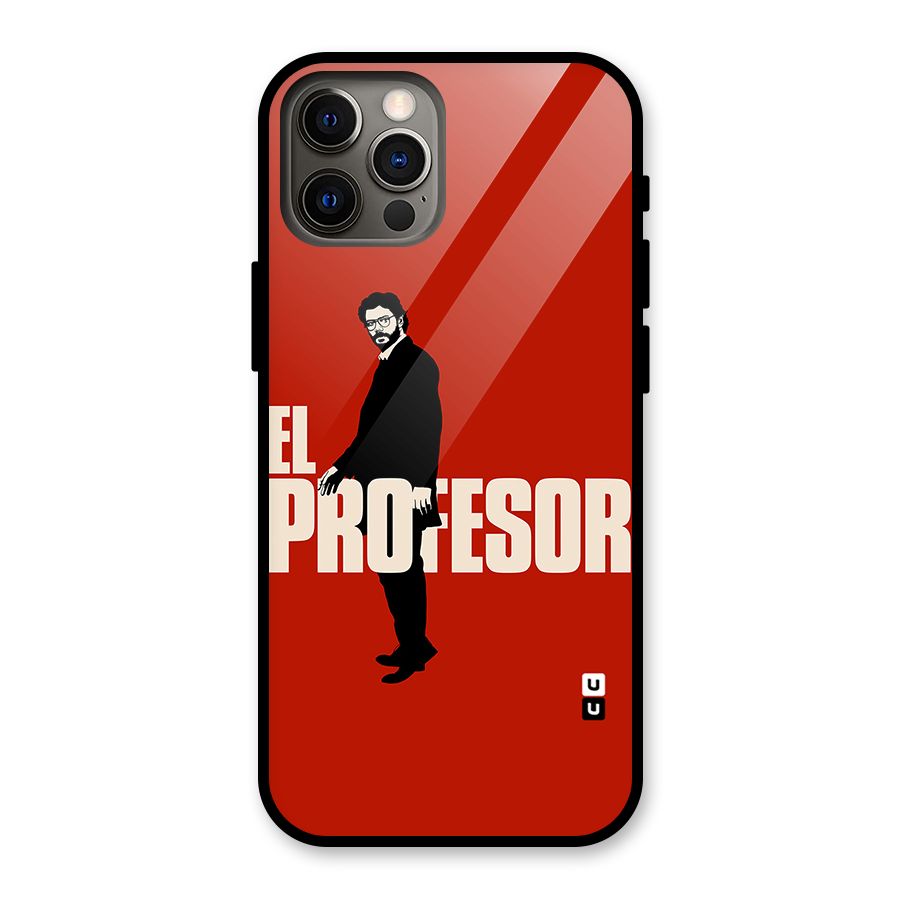 El Profesor Minimalist Glass Back Case for iPhone 12 Pro