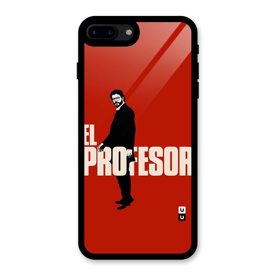 El Profesor Minimalist Glass Back Case for iPhone 8 Plus