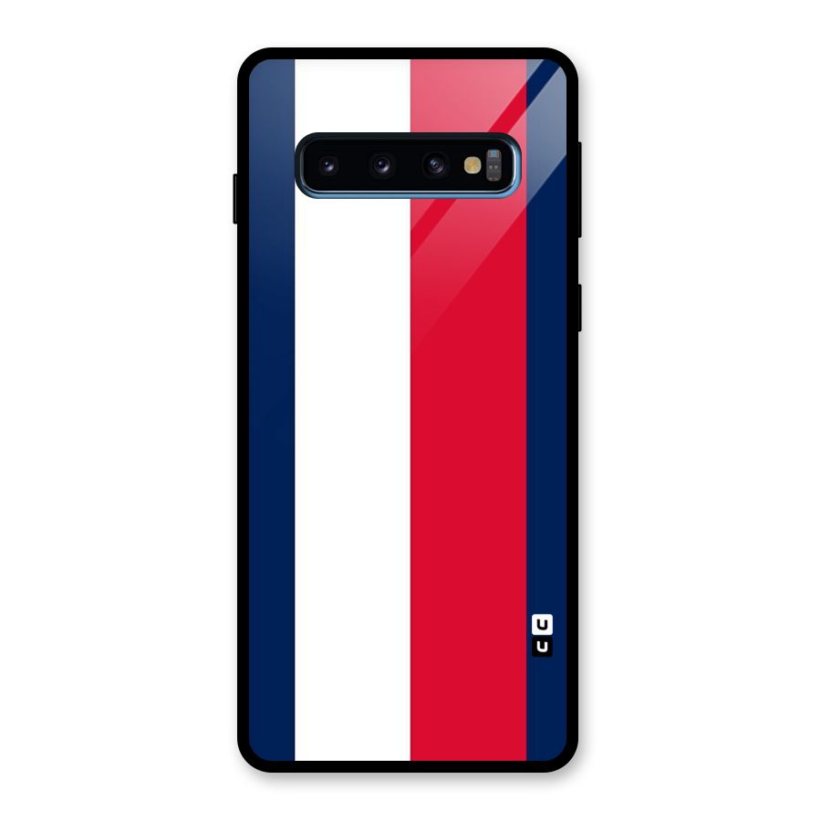 Electric Colors Stripe Glass Back Case for Galaxy S10