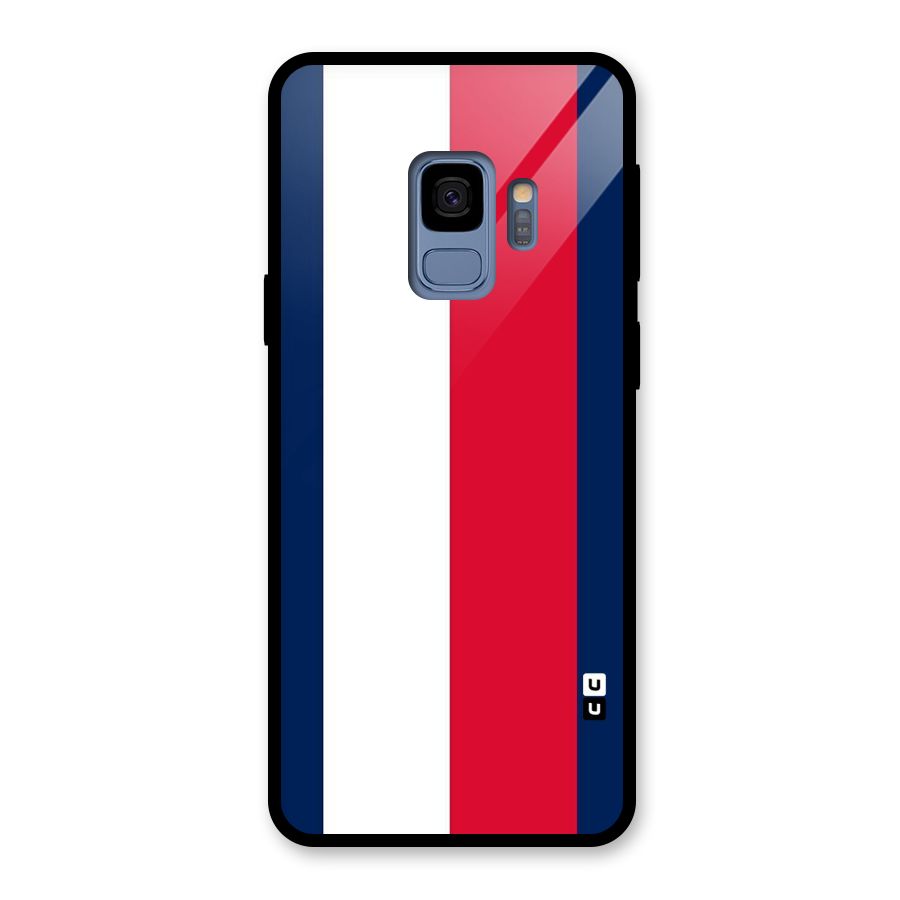 Electric Colors Stripe Glass Back Case for Galaxy S9