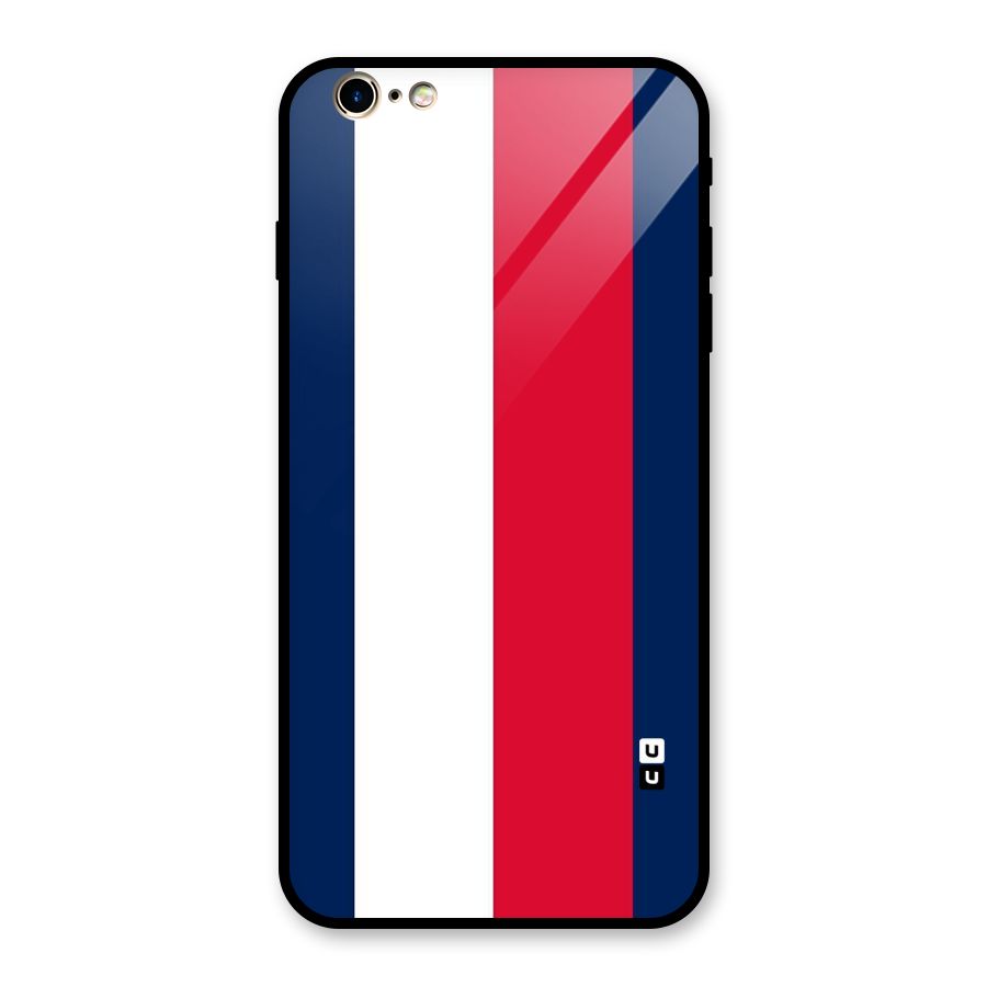 Electric Colors Stripe Glass Back Case for iPhone 6 Plus 6S Plus