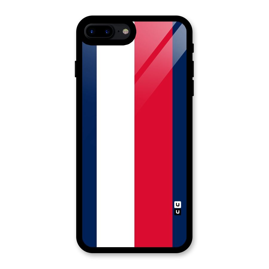 Electric Colors Stripe Glass Back Case for iPhone 8 Plus