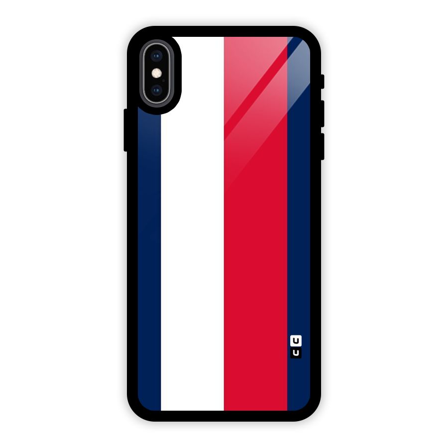 Electric Colors Stripe Glass Back Case for iPhone XS Max