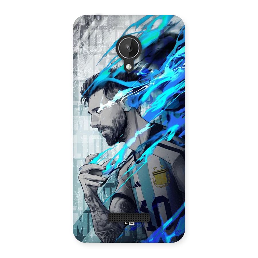 Electrifying Soccer Star Back Case for Canvas Spark Q380