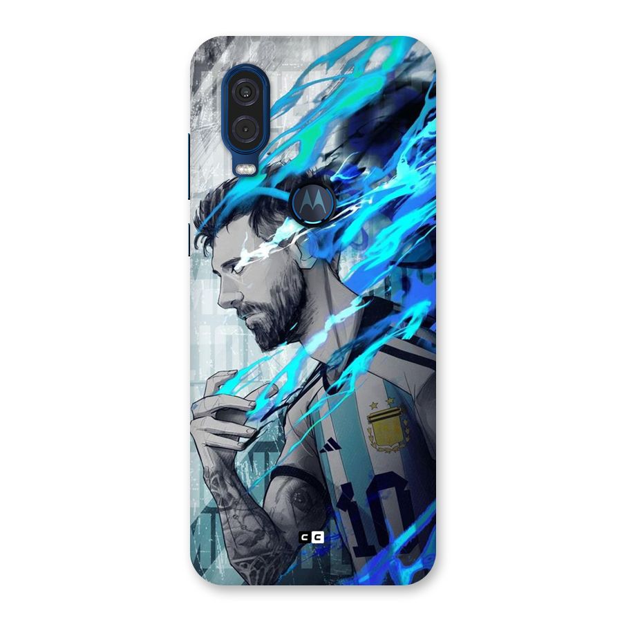 Electrifying Soccer Star Back Case for Motorola One Vision