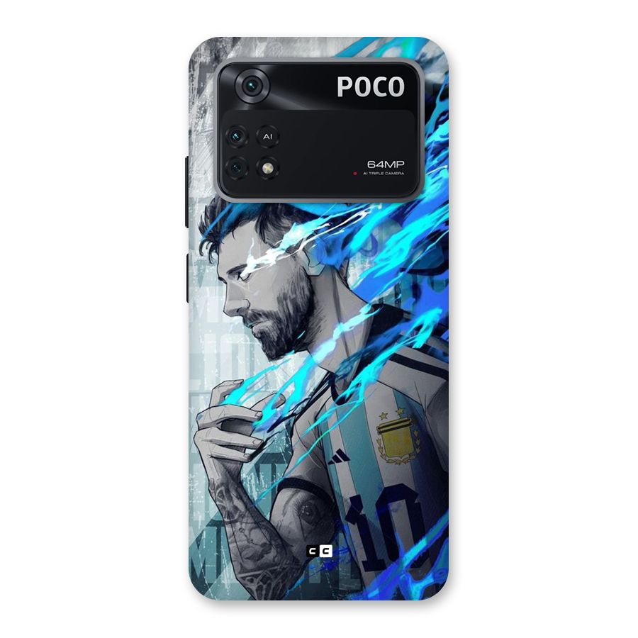 Electrifying Soccer Star Back Case for Poco M4 Pro 4G