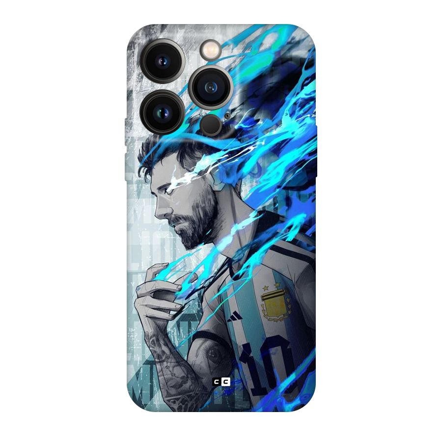 Electrifying Soccer Star Back Case for iPhone 14 Pro