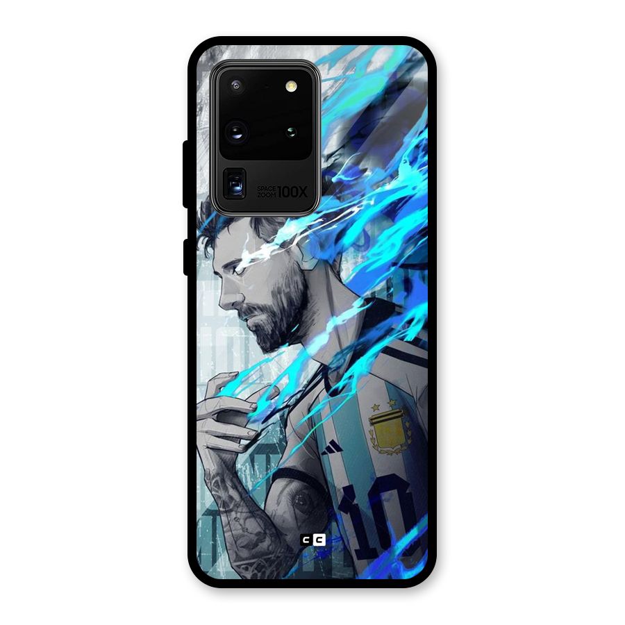 Electrifying Soccer Star Glass Back Case for Galaxy S20 Ultra