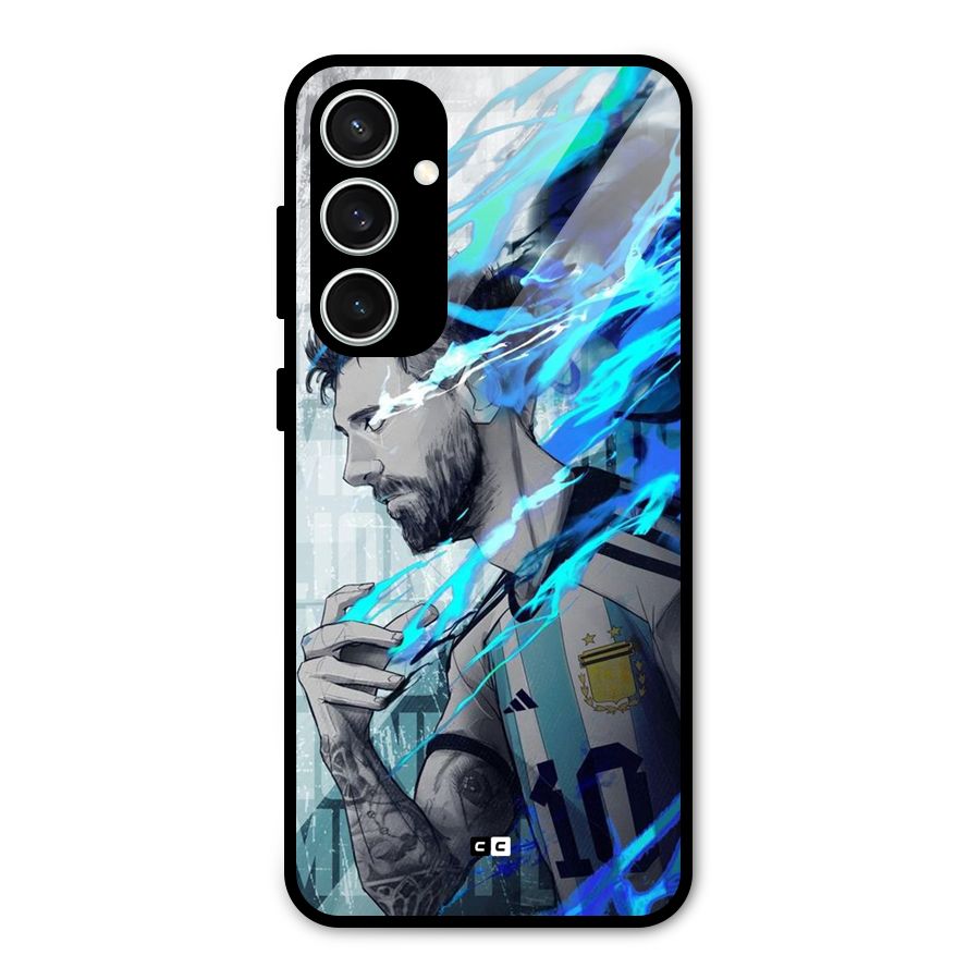 Electrifying Soccer Star Glass Back Case for Galaxy S23 FE