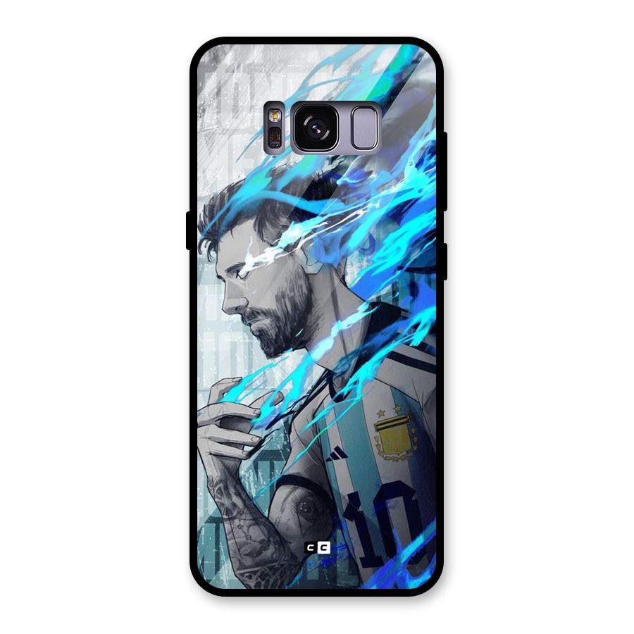 Electrifying Soccer Star Glass Back Case for Galaxy S8