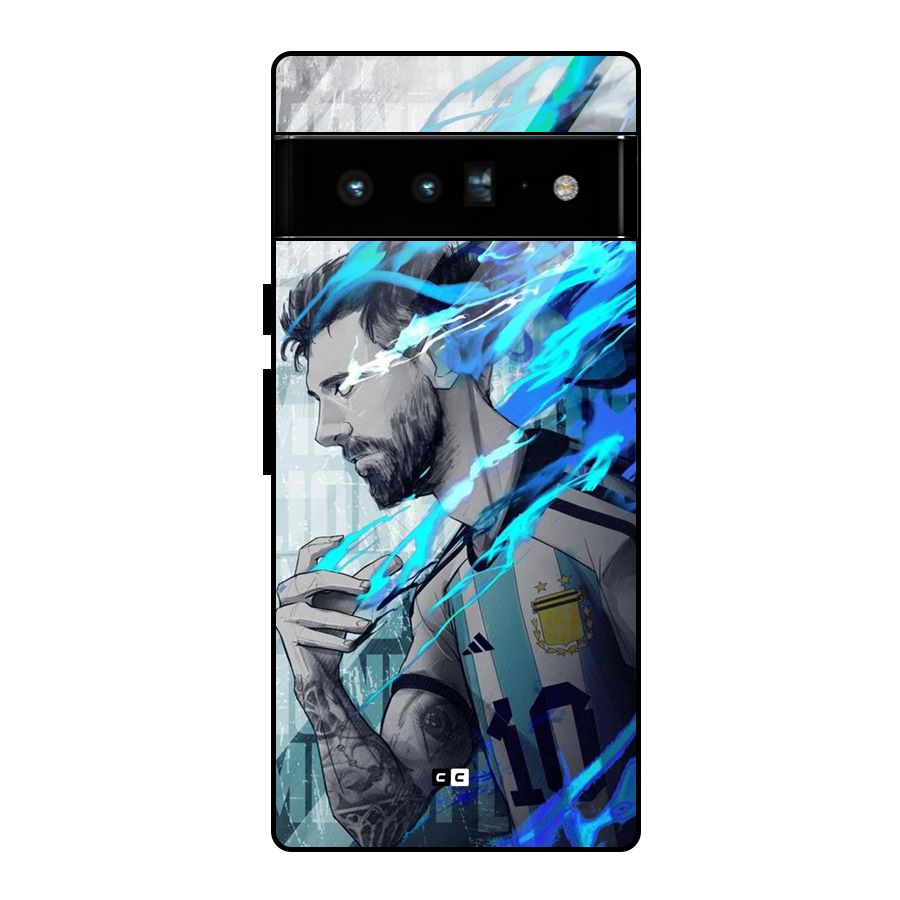 Electrifying Soccer Star Glass Back Case for Google Pixel 6 Pro
