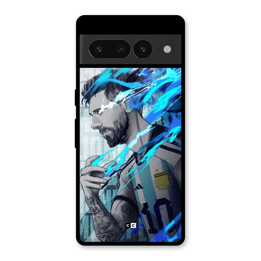 Electrifying Soccer Star Glass Back Case for Google Pixel 7 Pro