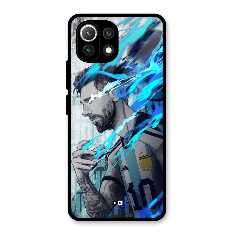 Electrifying Soccer Star Glass Back Case for Mi 11 Lite