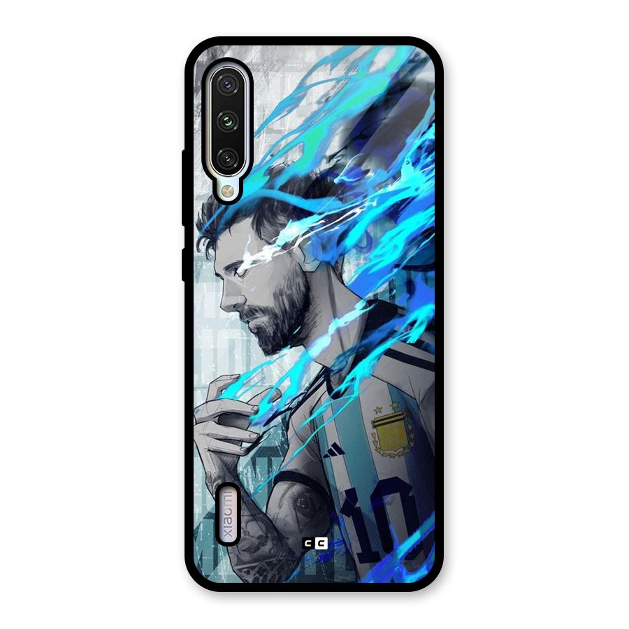 Electrifying Soccer Star Glass Back Case for Mi A3